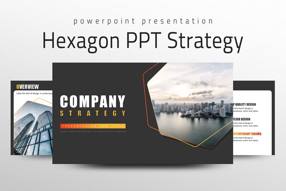 Hexagon PPT Strategy example image 1