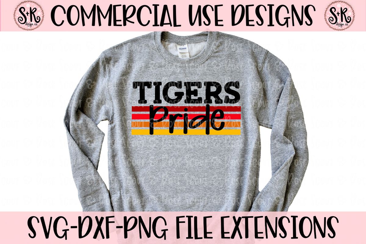 Tigers Pride SVG DXF PNG example image 1