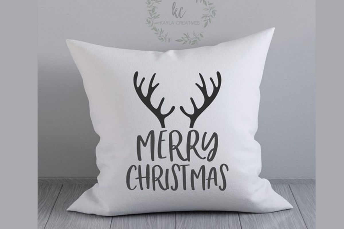 Merry Christmas SVG, Antlers SVG, Reindeer SVG, Cricut SVG