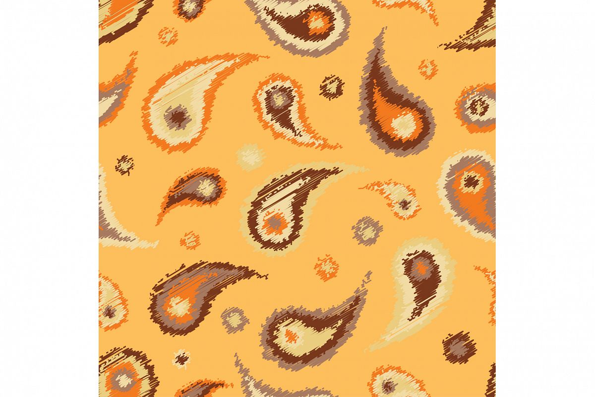 Ethnic boho seamless pattern with Paisley. Repeating background. Cloth design, wallpaper. example image 1