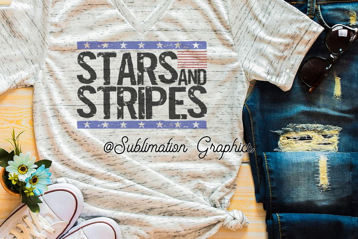 Stars & Stripes Sublimation PNG example image 1