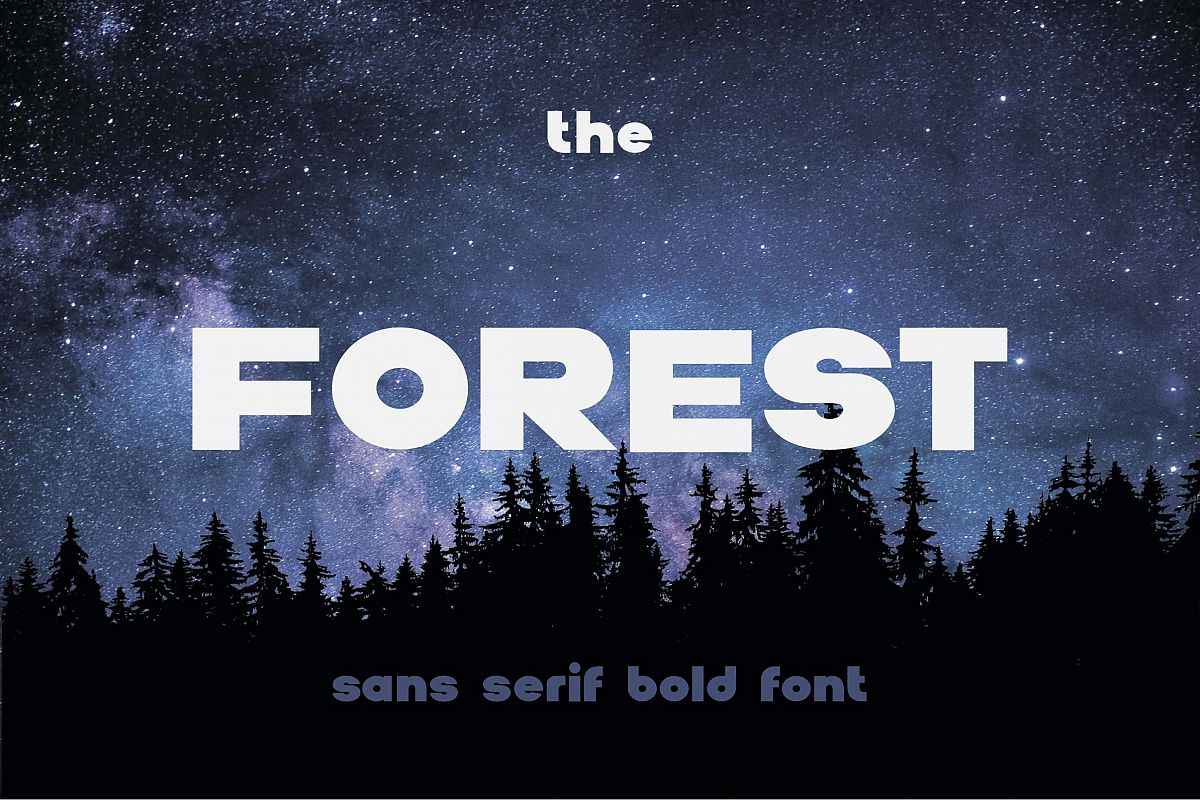 The Forest. Sans serif bold otf font example image 1