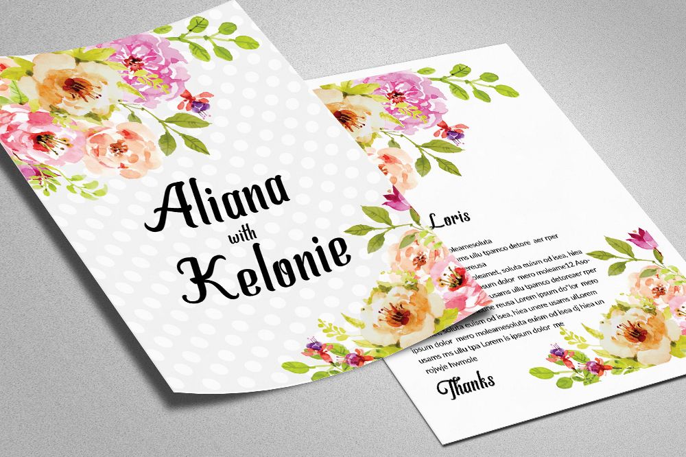 Double Sided Save The Date Card example image 1