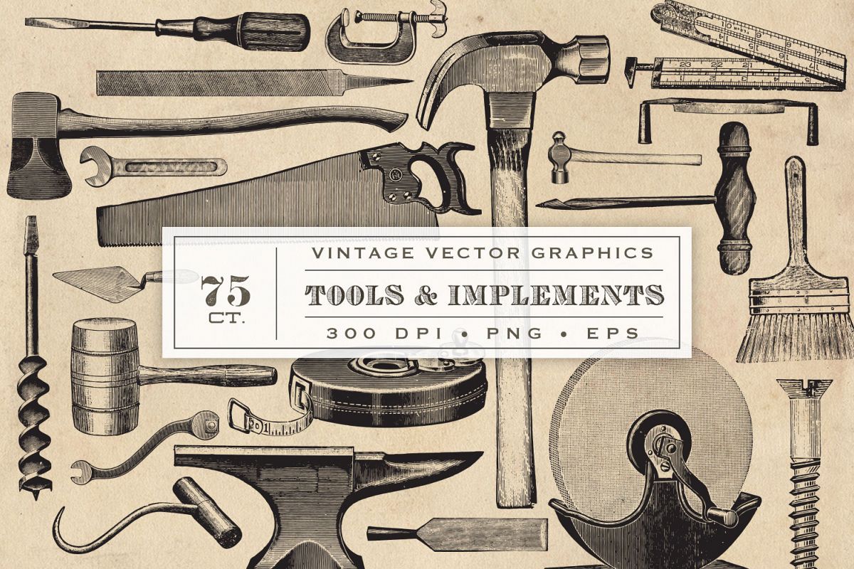 Vintage Tool & Implement Graphics example image 1