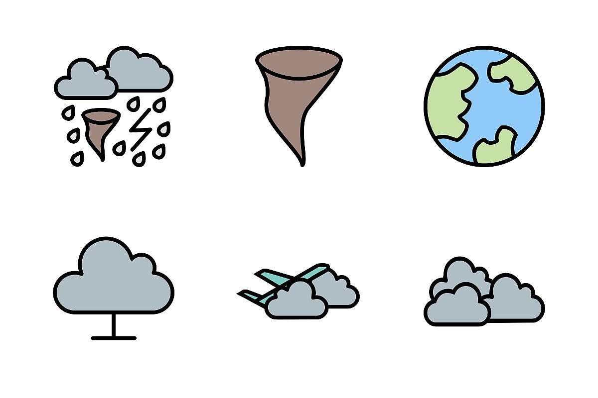 Set Of Weather And Season Icons example image 1