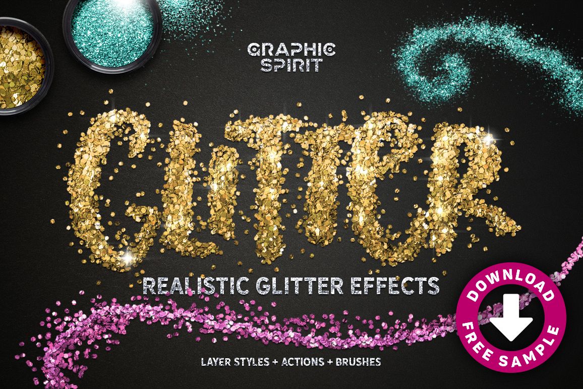 Realistic Glitter Effect TOOLKIT example image 1