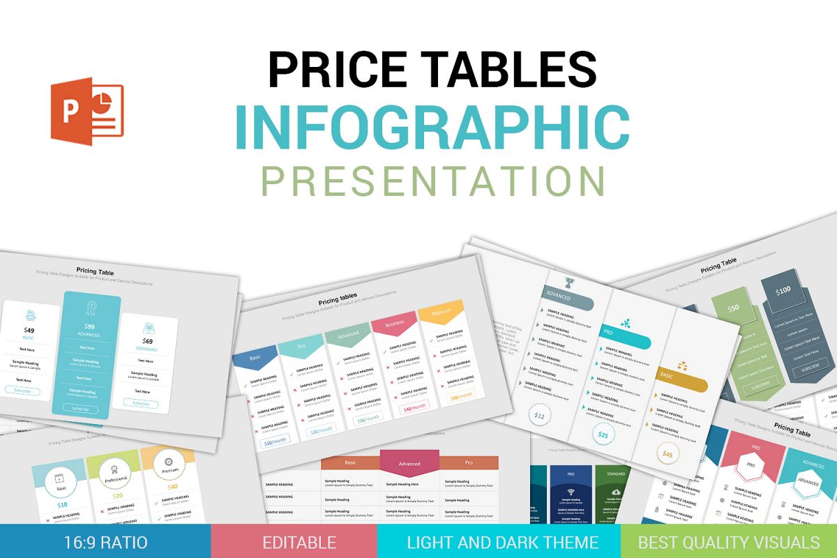 Price Table Infographic Presentation example image 1