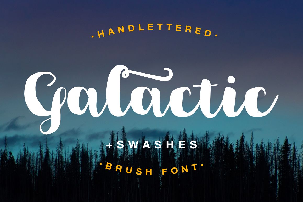 Galactic Brush Font example image 1