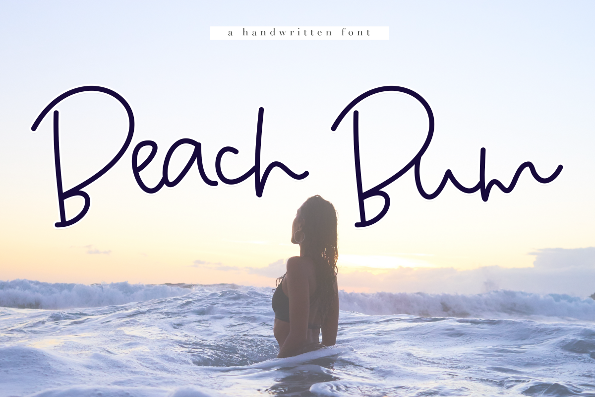 Beach Bum - Handwritten Script Font example image 1