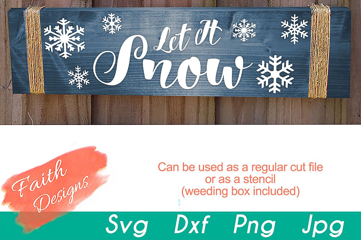 Let It Snow Christmas Porch Sign SVG (332199) | Cut Files | Design Bundles