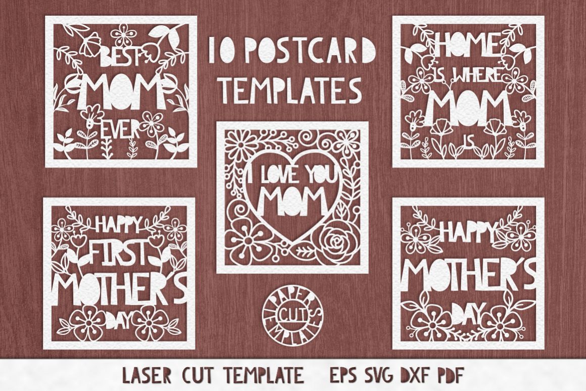 Download Mother S Day Card Templates For Laser Cutting Card Making SVG, PNG, EPS, DXF File