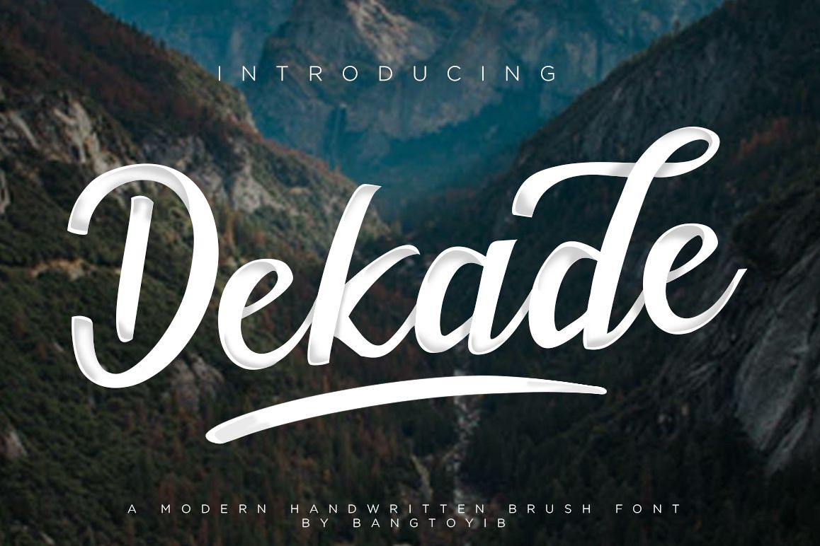 Dekade Brush Font + Swash example image 1