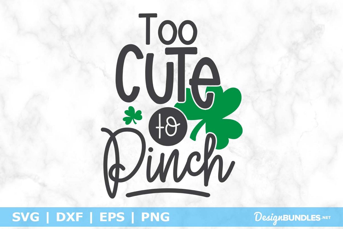 Too cute to Pinch SVG File example image 1