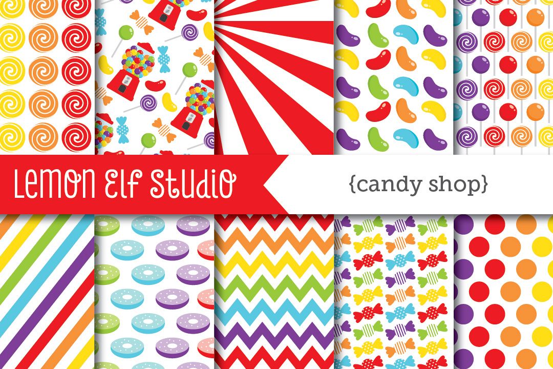 Candy Shop-Digital Paper (LES.CL05A) example image 1