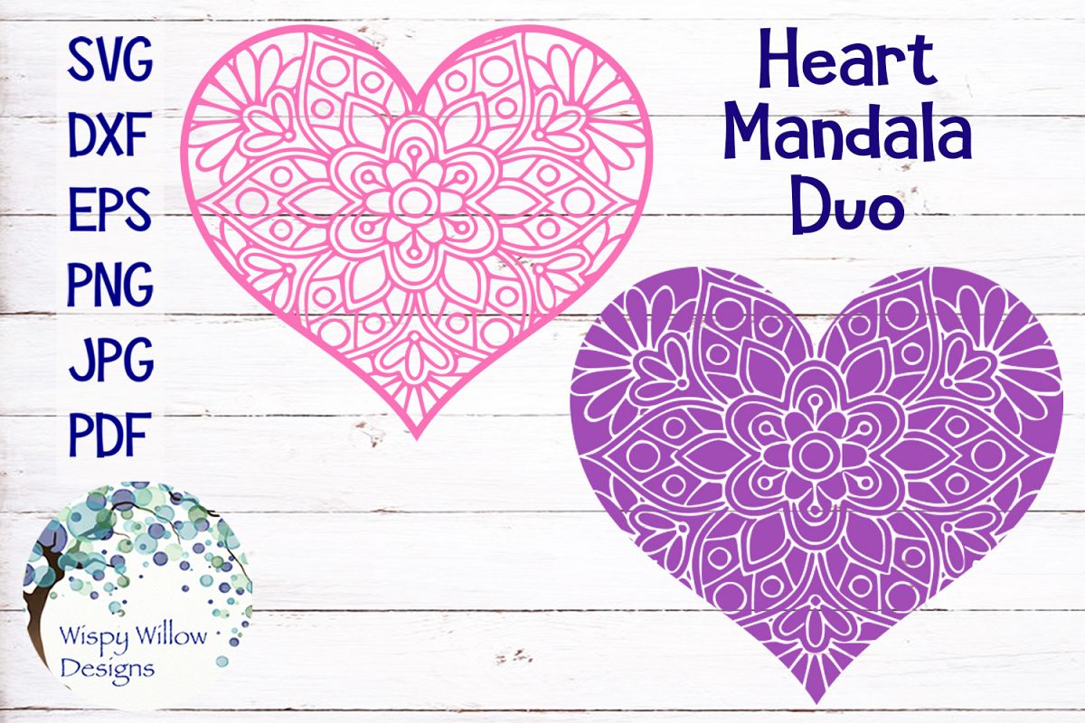 Download Floral Heart Mandala| Valentine's Day SVG Cut File (187075) | SVGs | Design Bundles