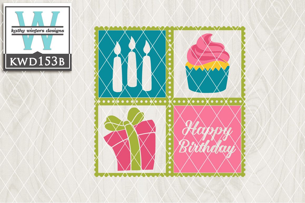 Birthday Cutting File KWD153B example image 1