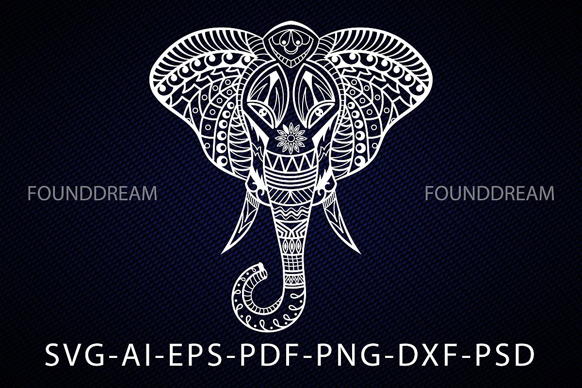 Download Mandala Layered Svg Elephant - Layered SVG Cut File - Best ...