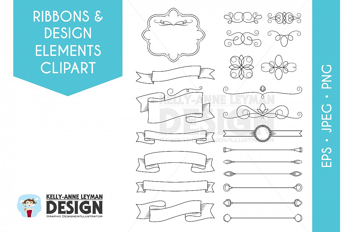 DIY Invitation clipart, Digital Frames, Text Dividers example image 1