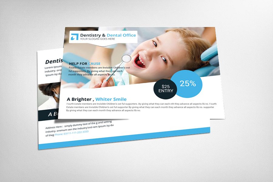 Dentistry & Dental Office Postcard Template example image 1