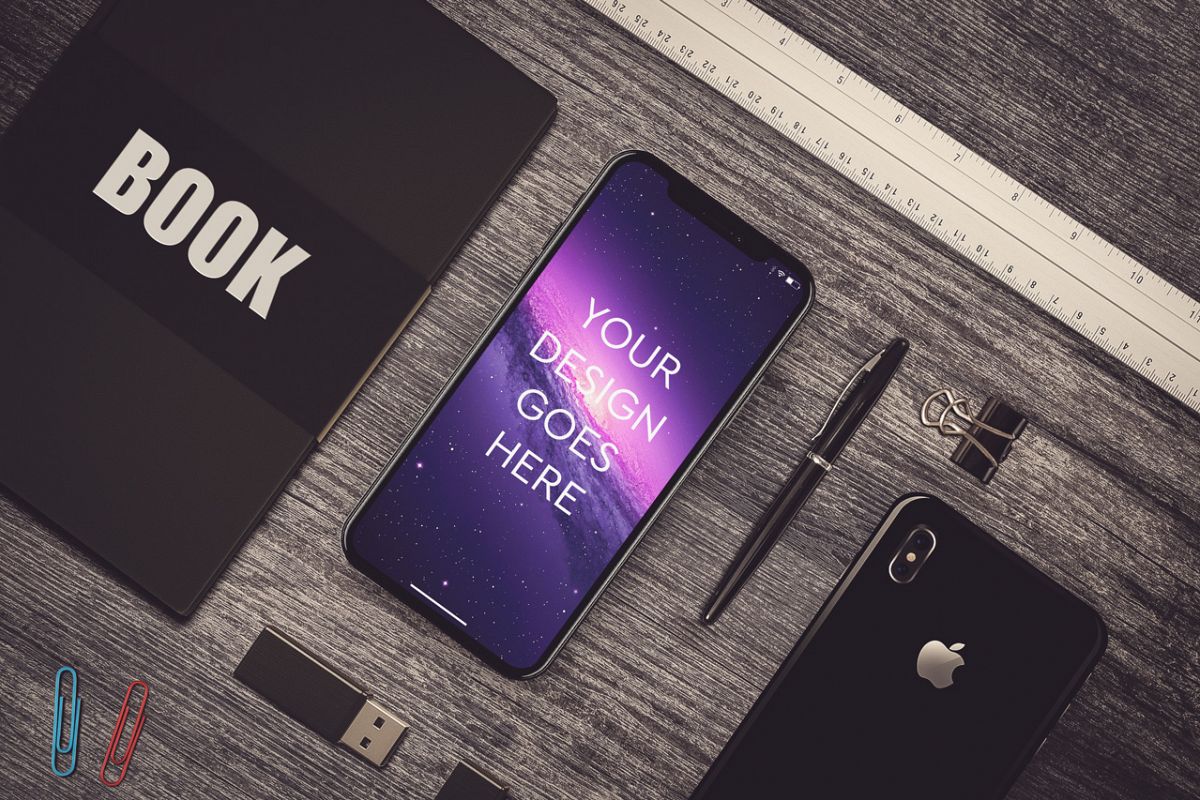 Apple iPhone X Mock-up #7 example image 1