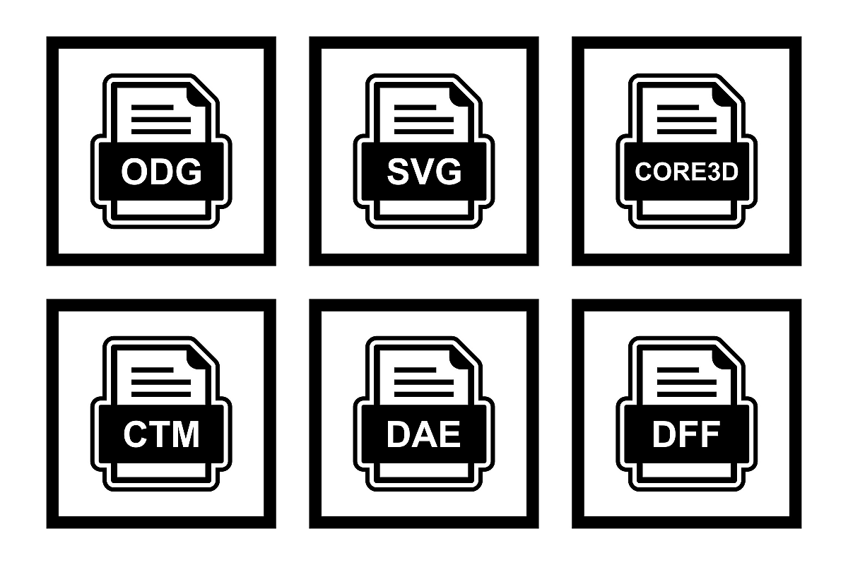 Set Of File Formats Icons example image 1