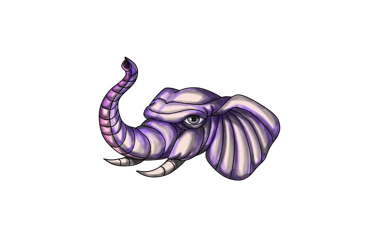 Elephant Head Trunk Tattoo example image 1