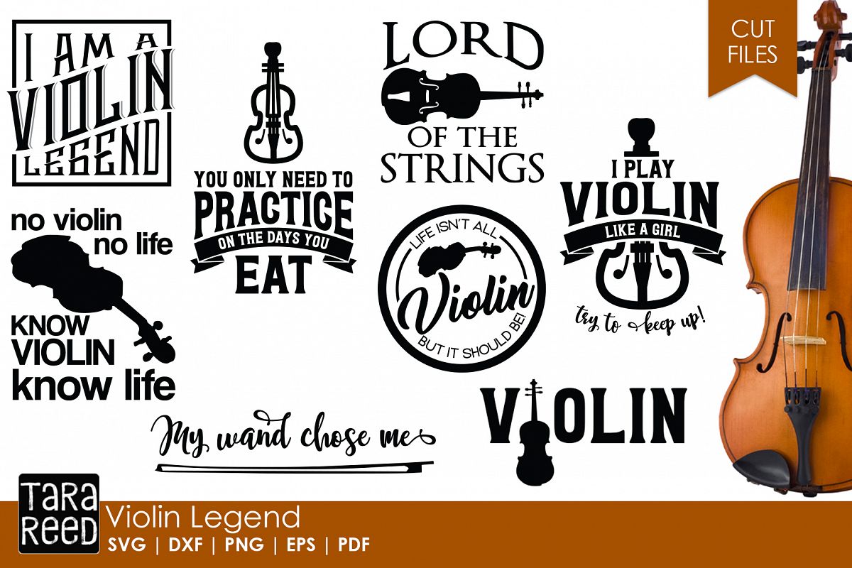 Violin Legend - Violin SVG & Cut Files for Crafters example image 1