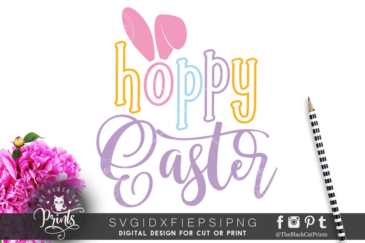 Hoppy Easter SVG DXF PNG EPS example image 1