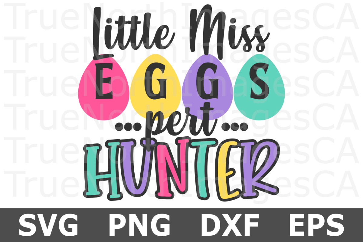Little Miss Eggs pert Hunter - An Easter SVG Cut File example image 1