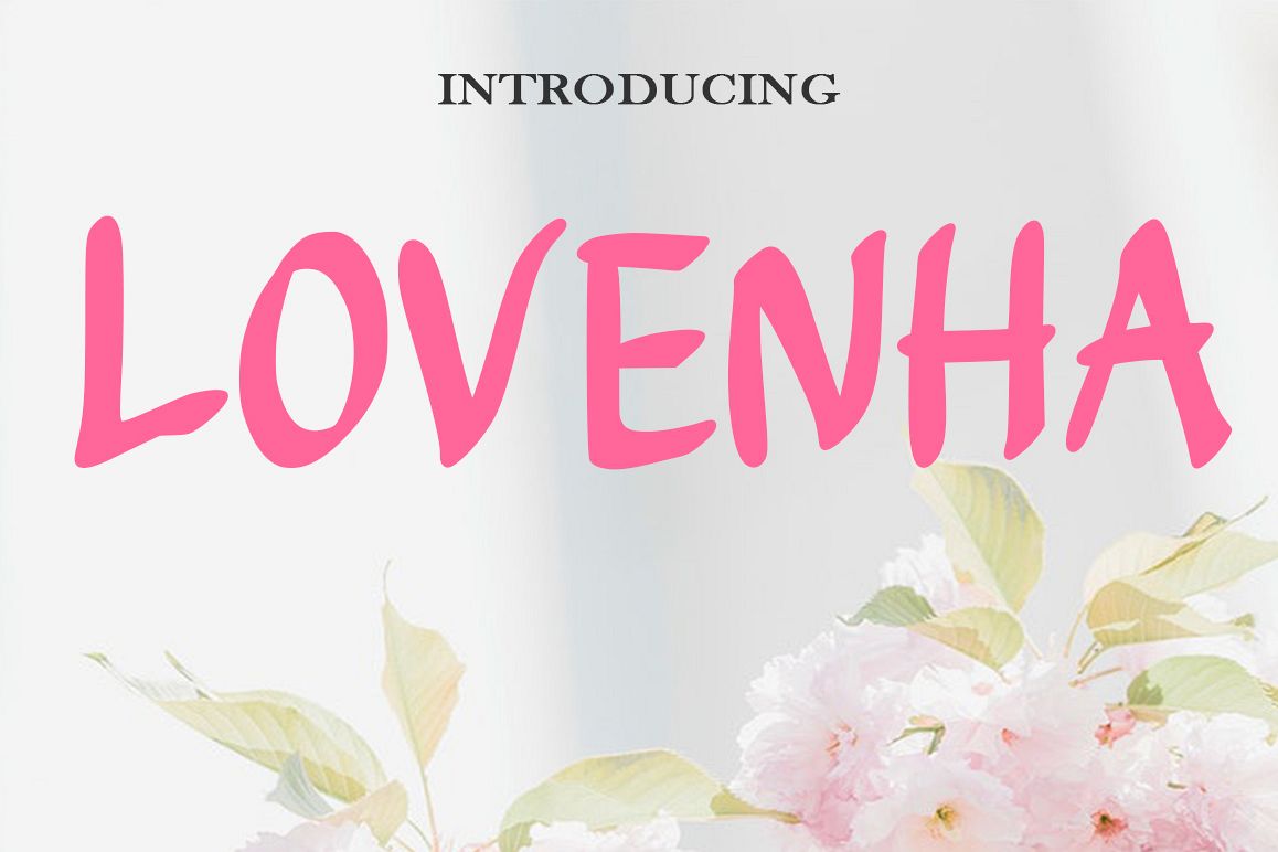 Lovenha - Font example image 1