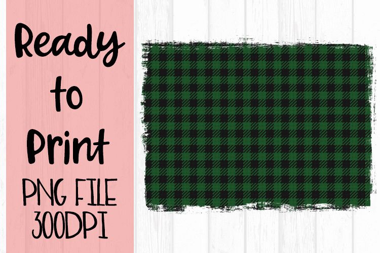 Green Buffalo Plaid Background Ready to Print example image 1