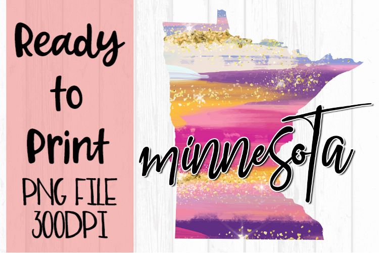 Minnesota Painted States Ready to Print example image 1