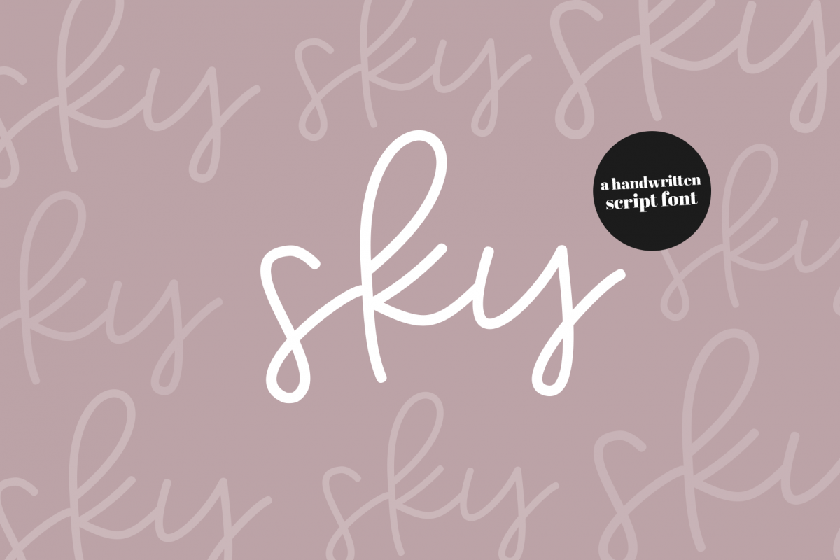 Sky - Handwritten Script Font example image 1