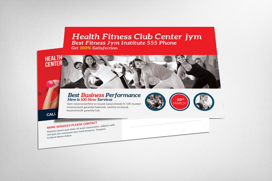 Fitness Postcard Psd example image 1