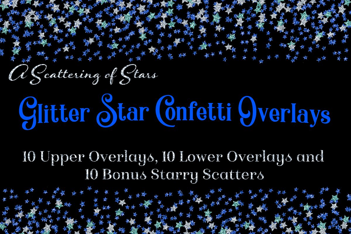 Glitter Star Confetti Overlays - A Scattering of Stars example image 1