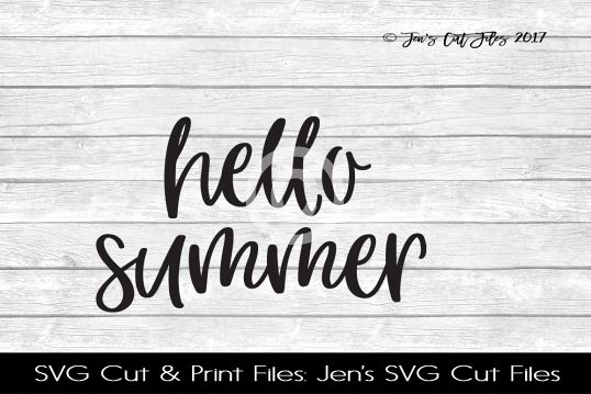 Hello Summer SVG Cut File example image 1