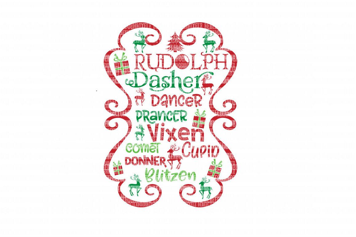 Christmas Reindeer Cricut Designs SVG F | Design Bundles
