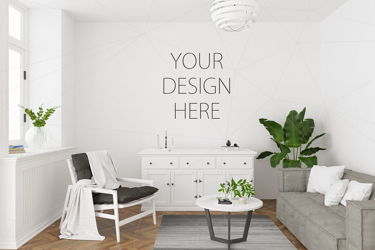 Interior mockup - artwork background example image 1