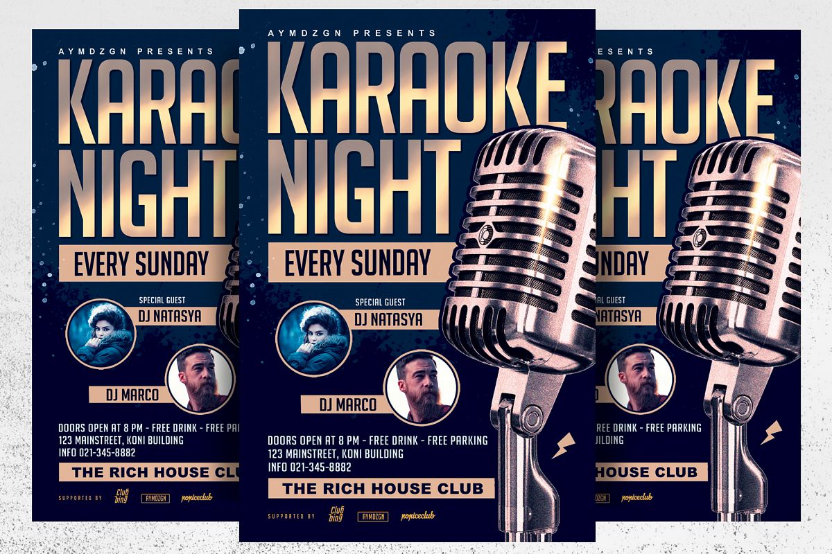 Karaoke Night Flyer example image 1