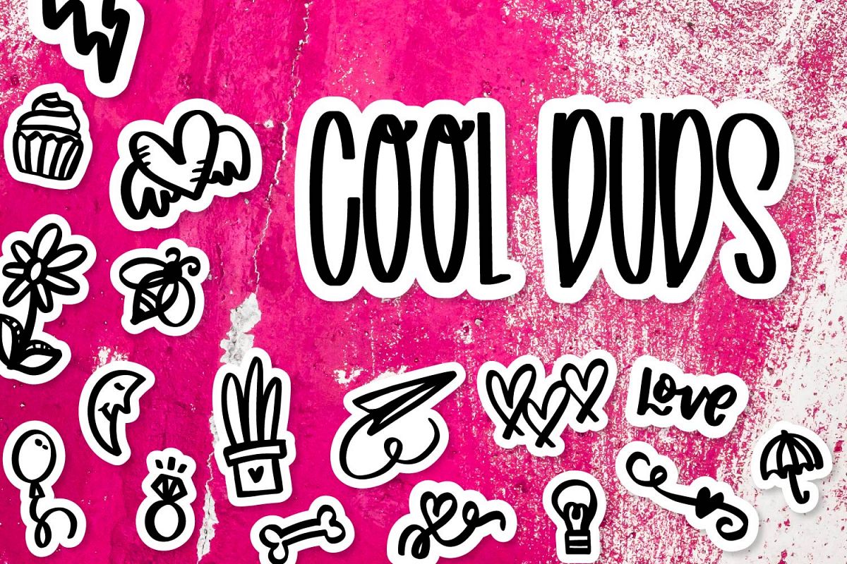 Cool Duds - A Fun Dingbat Font! example image 1