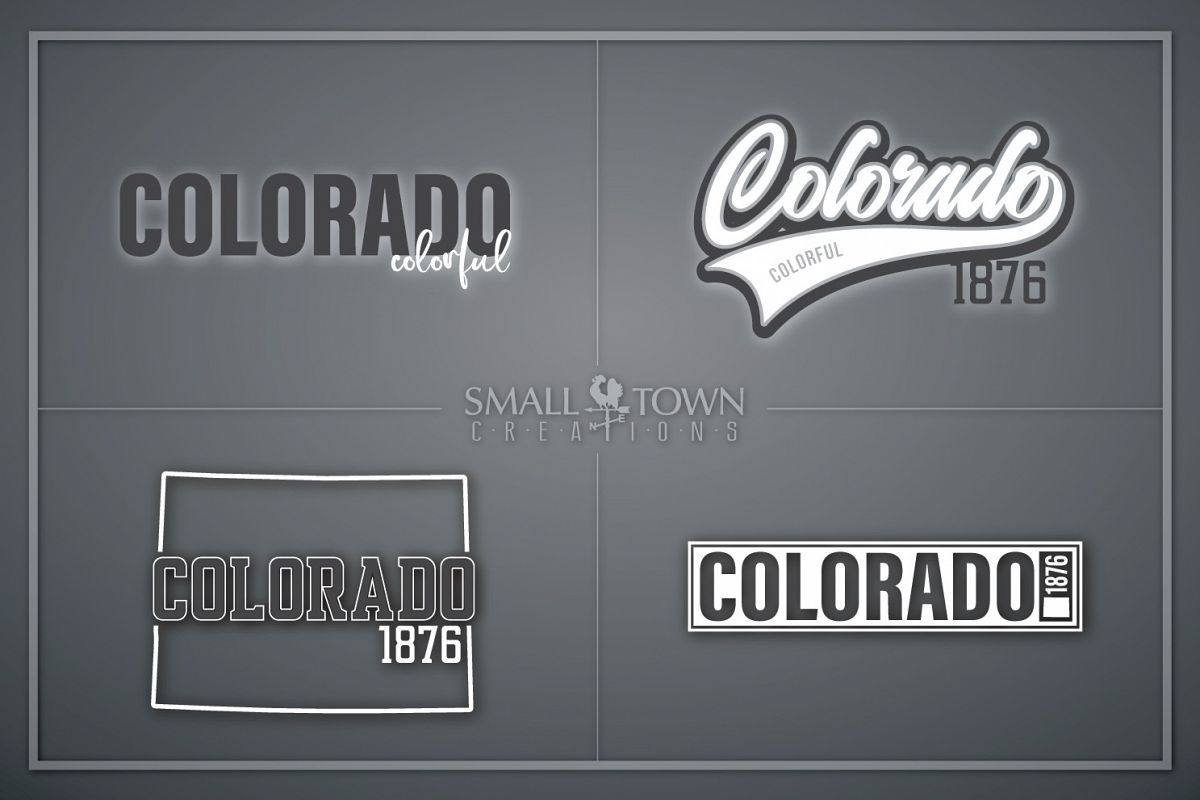 Colorado, Colorful - state slogan, Logo, PRINT, CUT & DESIGN example image 1