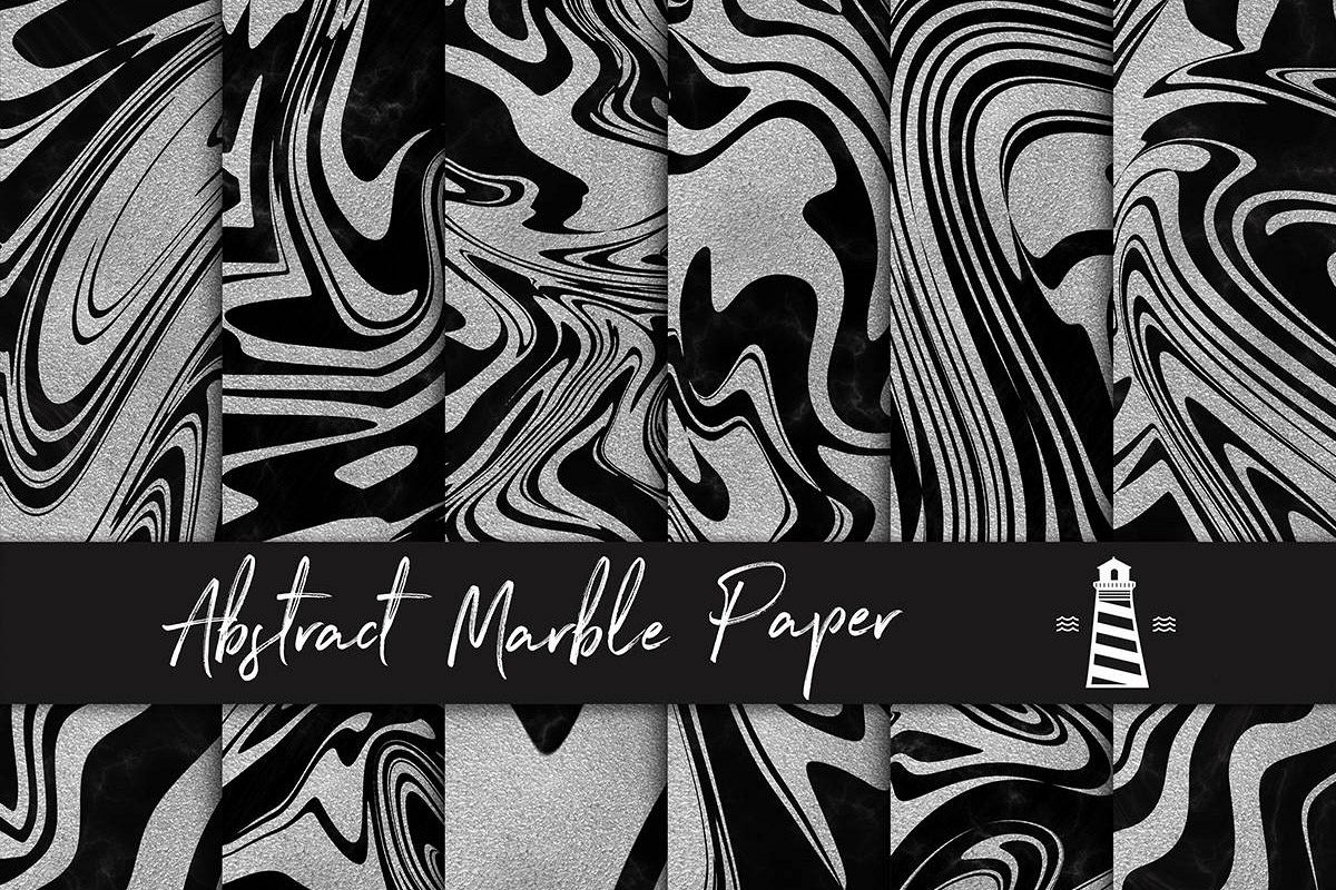 Silver Liquid Textures, Silver Marble Backgrounds example image 1