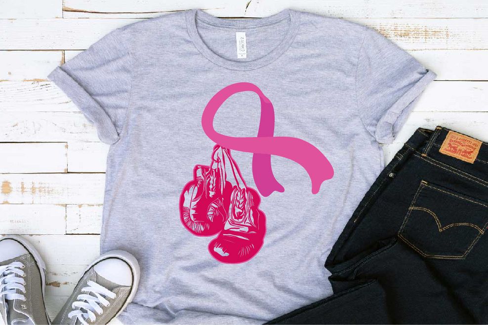 Winner Boxing Gloves Hanging On Breast Cancer 1463S example image 1