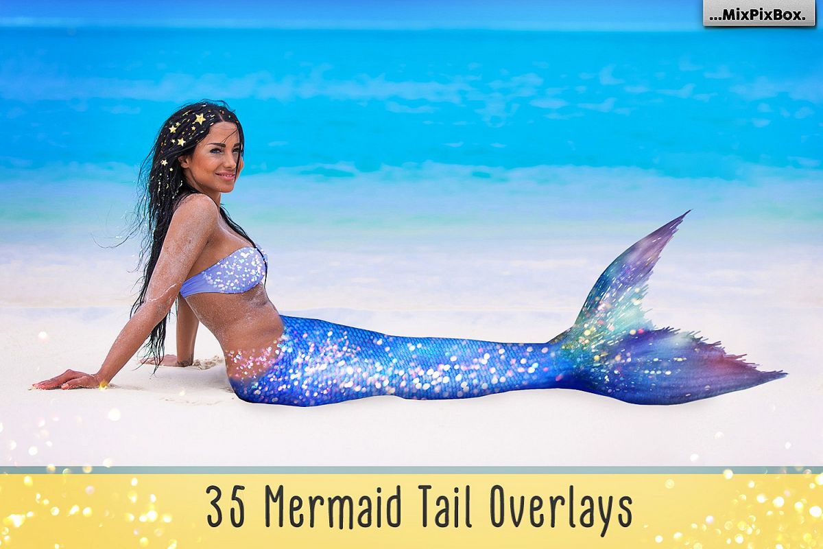 35 Mermaid Tail Overlays example image 1