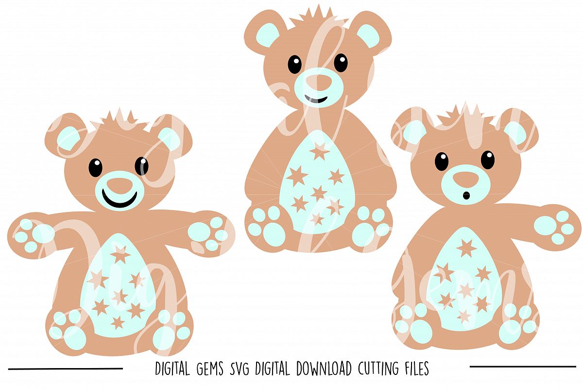 Teddy Bear SVG / PNG Files example image 1