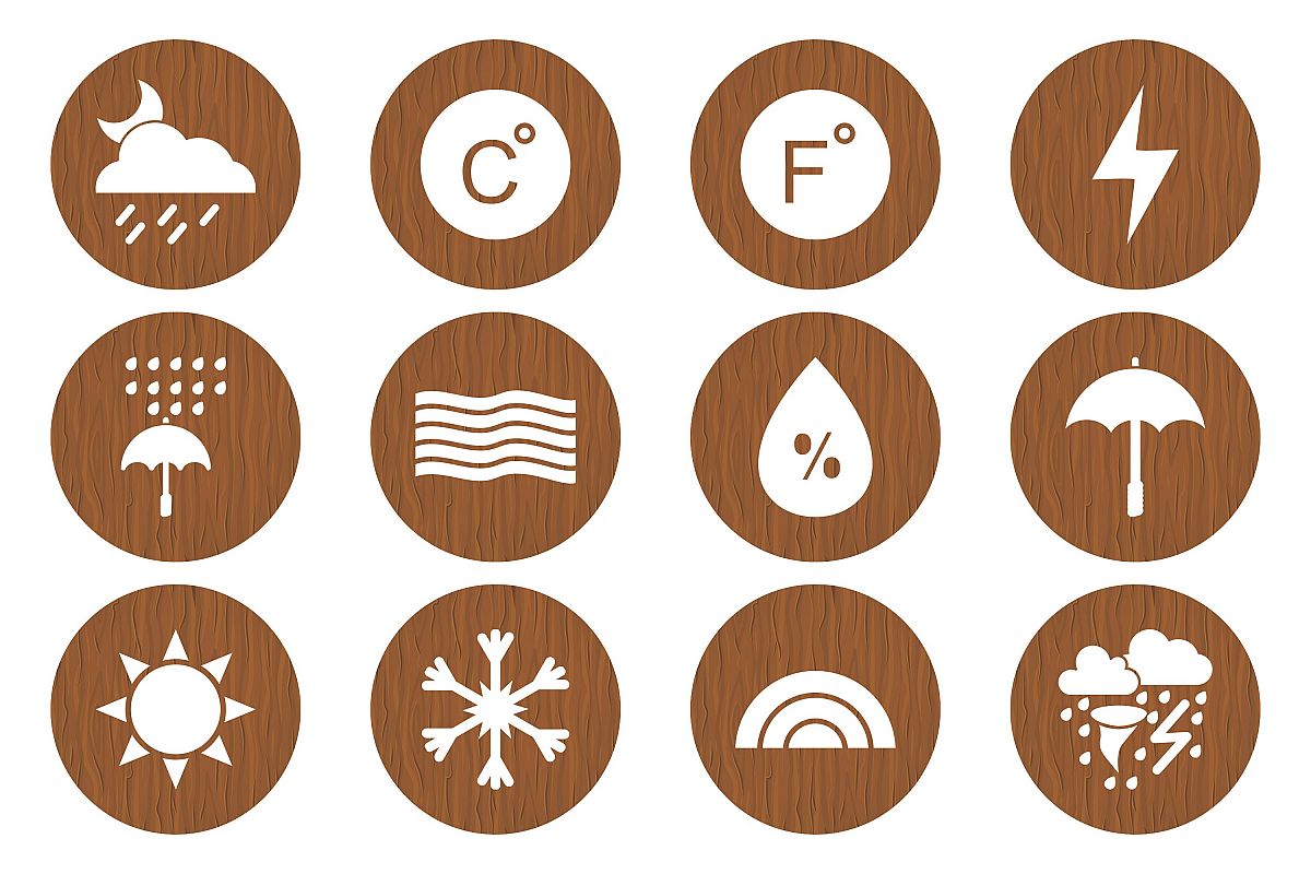 Set Of Weather And Season Icons example image 1