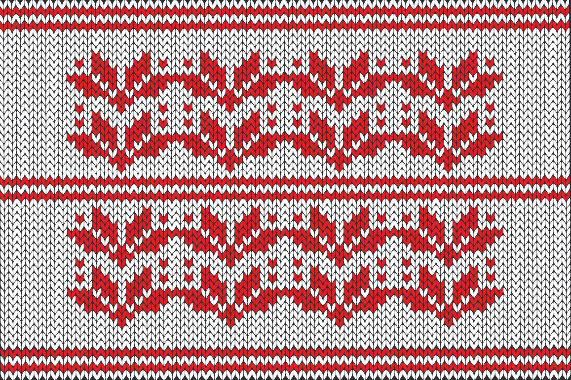 Christmas wool snowflakes pattern example image 1