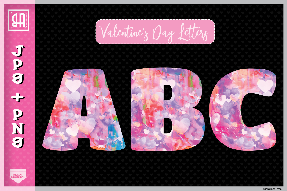 valentines day letters set valentines alphabet 26 letters 183144