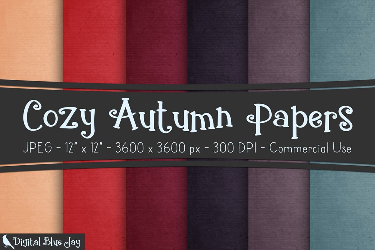 Digital Paper Textured Backgrounds - Cozy Autumn example image 1