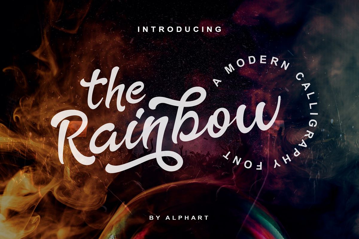 The Rainbow - modern calligraphy font example image 1